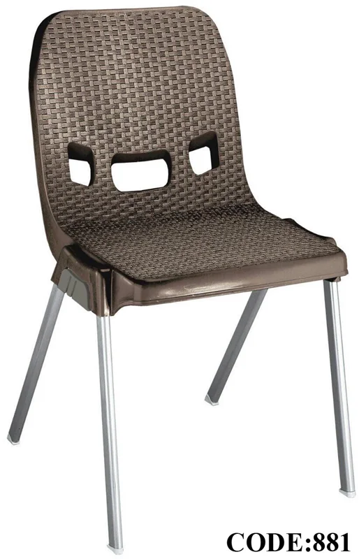 صندلی بدون دسته طرح حصیری با پایه فلزی کد 881
